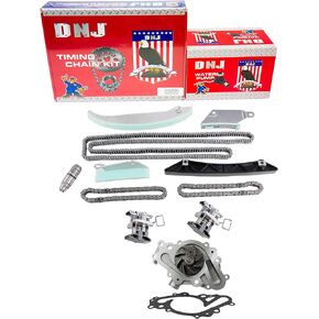 DNJ TK1116AWP Timing Chain Kit with Water Pump for 2007-2008 Chrysler, Dodge 300, Avenger, Charger 2.7L V6 24V DOHC 2736cc