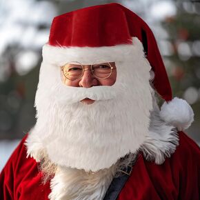 Santa Hat with Beard, Large Plush Santa Claus Hat and Beard for Adults, Realistic Cosplay Accessories of Santa Claus Costume, Hat Adjustable, Christmas Holiday Parties for Men Women