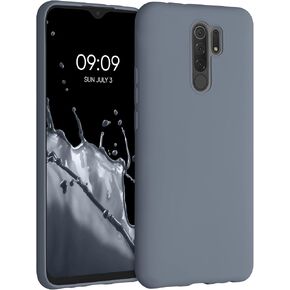 kwmobile Case Compatible with Xiaomi Redmi 9 Case - Protective Slim TPU Phone Cover - Soft Matte Finish - Black Matte