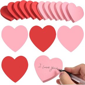 1200 Sheets Heart Shaped Sticky Notes 3x3 Inch Black White Sticky Notes Cute Sticky Memo Pads Self Sticking Note Pads for Office School Business Valentine Supplies, Removable and Easy to Post
