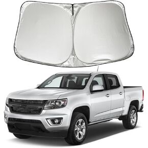 XHRING Windshield Sun Shade Sunshade Compatible with Chevy/Chevrolet Colorado 2024 2023 2022 2021 2015-2020 Accessories Car Front Window Sun Shield Cover
