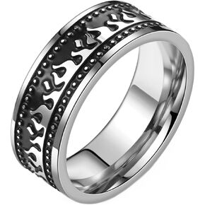 Jude Jewelers Retro Vintage Stainless Steel Fire Flame Band Style Party Biker Ring