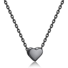PROSILVER Dainty 925 Sterling Silver Necklace Heart/Round/Star/Moon/Triangle/Vertical Bar Pendant Necklace For Women, 16"-18" Adjustable, Come with Box
