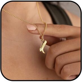 Cowboy Boot Necklace Western Necklaces for Women Western Jewelry Gold Cowgirl Hats Boot Necklace Gold Charm Necklace Cowgirl Pendant Necklace Rodeo Outfit for Women Trendy