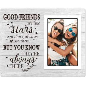 SteadStyle Best Friend Picture Frame - Good Friends Are Like Stars, Unique Friend Gifts for Birthday, Graduation Gifts for Her Him, Going Away Gifts for Friends, Housewarming Gift(4x6 Inch)