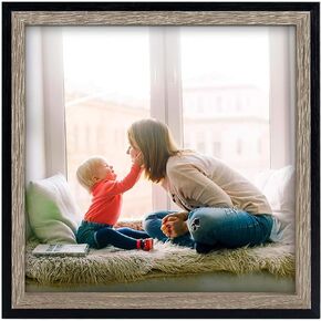 Golden State Art 11x14 Picture Frame - Wall Display Pictures 11x14 or 14x11 - Real Glass, Displaying Family Photos, Landscape Photos, Artwork - Black/Grey - Set of 1