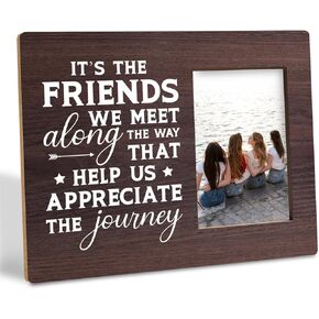Friendship Gift, Best Friend Photo Frame Decor, Wood Picture Frame for Tabletop Display, Best Friend Gift, Wall Decor Art, Rustic Photo Frame Home Decor, Photo Frame Holds 4x6 Inches Photo
