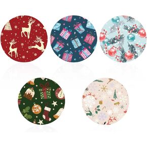 25pcs Sensor Covers, Christmas Theme Tape Waterproof Sensor Patches Stickers 5 Patterns Non-Woven Fabric Sensor Adhesive Patches for CGM Libre 2 or 3 Overpatch