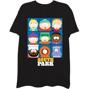 South Park Men's Character Group T-Shirt-Kenny, Eric, Stan, Kyln, Chef