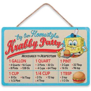 Harry Potter Herbology Hanging Wood Measuring Sign - Fun Harry Potter Conversion Chart for Kitchen