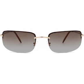 NYS Collection Rimless Gradient Sunglasses - Modern Minimalist Design, 100% UV Protection, for Men and Women
