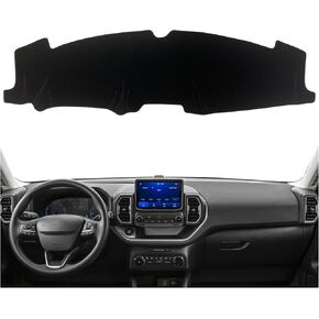 Dash Mat Cover Custom Interior Center Console Compatible with Ford Bronco Sport SUV 2021 2022 2023 Dashboard mat Covers Accessories (Black Rim)