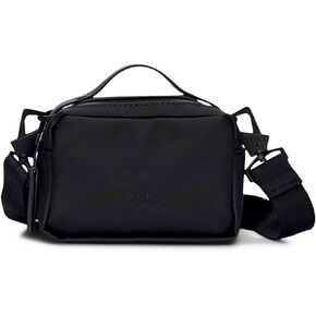 RAINS Unisex Waterproof Crossbody Bag, Sling Bag, Fanny Bag - Versatile Black Box Bag for Women & Men (Large)