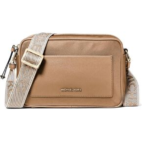 Michael Kors Jet Set Large East/West Crossbody with Web Logo Strap, Husk