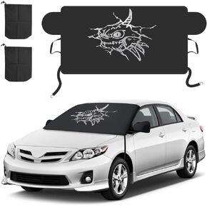 Car Windshield Cover for Snow Ice,Windshield Frost Hail Covering with Side Mirrors Fit Most Car, Truck, SUV, Van, Sedan,MPV,Waterproof 600D Car Windshield Protector (67" X 42")