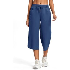 Women's Capri Pants Wide Leg Plus Size Lightweight Quick Dry Casual Summer Pants Sweatpants Hiking Walking