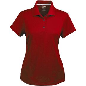 Adidas Women'S Golf Climalite Basic Performance Pique Polo University Red S
