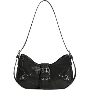 Floerns Women's Y2k Shoulder Bag Rivet Adjustable Straps Hobo Bag Punk Crossbody Purse