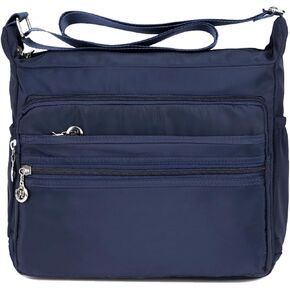 WITERY Small Crossboby Bag for Women - Waterproof Nylon Multi-pocket Purse Travel Shoulder Bag Lightweight Messenger Bag