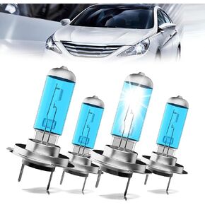 compatible with SONATA (2011 2012 2013 2014) Halogen Headlight Bulbs, H7 High Beam & H7 Low Beam Combo, Pack of 4