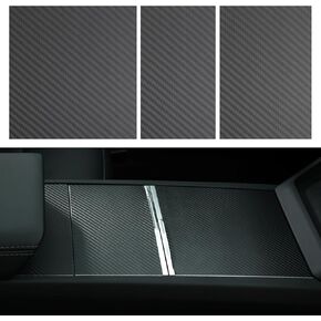MEWANT Tesla Model 3 Highland 2023 2024 Center Console Wrap Cover Kit Non-Trace Center Console Protector Sticker Black Matte TPU Material