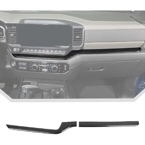 JeCar for Silverado Carbon Fiber Interior Center Console Dash Panel Cover Trim for 2022 2023 2024 Chevrolet Chevy Silverado 1500