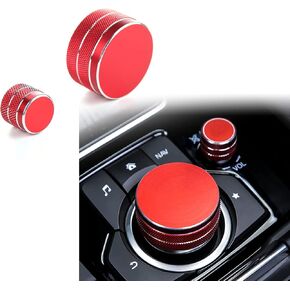 Compatible with Mazda CX-5 2025 2024 2023 2022 2021 2020 2019 2018 2017 Accessories Sporty Car Interior Center Console Cover Gear Panel Button Knob Cover Trim Caps -Red