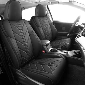 LINGVIDO Full Set Car Seat Covers Custom fit Toyota RAV 4 Hybrid LE XLE Limited 2019 2020 2021 2022 2023 2024 Waterproof Faux Leather Automotive Seat Cover