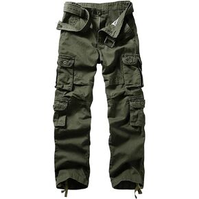 AKARMY Men's Cargo Pants, Military Tactical Casual Pants, Lightweight Cotton Work Pants with Multi Pockets