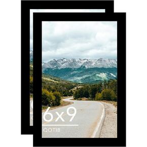 12x17 Picture Frame Black for Wall Hanging, Wood 12 x 17 Frame Photo Frame for Wall Horizontally or Vertically, Black, 2 Pack
