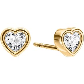 Heart Shaped Lab Grown Diamond Stud Earrings For Women 0.50 Cttw 14K Yellow or White Gold Push back (D-F Color VS1-VS2 Min Clarity) | Gift Box Included