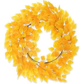 RECUTMS 2 Pcs Artificial Autumn Maple Leaves Garland 5.7Ft/Pieces Fall Garland Hanging Vine Garland Vines Hanging Plants Colorful Fall Decor for Home Christmas Garland Wedding Party