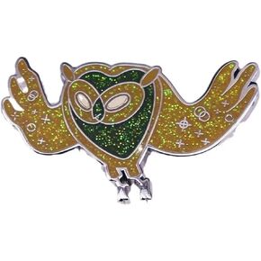 The Cosmic Owl Ooo Premonition Dreams Hoots Come Along With Me Adventure Time Jake Finn Cartoon Animated TV Show 1.6" Enamel Pin Badge