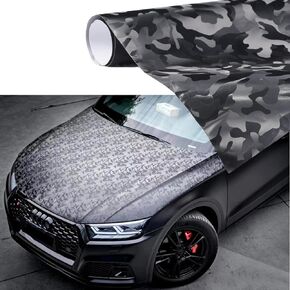 Blueshyhall PVC Vinyl Wrap Vehicle Film Camouflage Air Release DIY Car Body Decals Film 60 in x 17.7 in