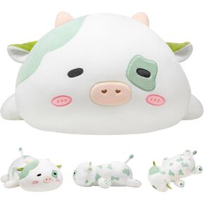 4LB Cute Weighted Stuffed Animals Plush,23 inch Weighted Spotted Cow Plush,Green Spotted Cow Weighted Pillow for Adults and Children
