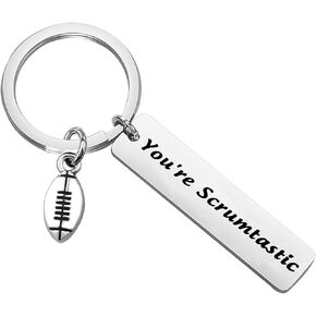 bobauna Rugby Gift You're Scrumtastic Keychain Sports Jewelry Rugby Team Gift for Rugby Coach/Player/Rugby Ball Club Member