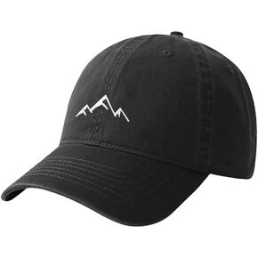 Baseball Cap Mens Mountain Peak Embroidery Baseball Hats Classic Solid Cotton Dad Cap Womens Sports Cap Adjustable