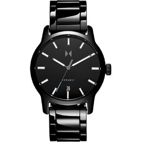 MVMT Classic II Men's 3 Hand Quartz Watch, Ceramic Link Bracelet Water Resistant up to 3ATM/30 Meters - Everyday Sport Wear for Him - 44mm