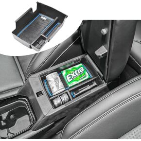 Center Console Organizer Tray Compatible with Jeep Compass 2022 2023 2024 2025 Accessories, Coin Holder Armrest Tray Secondary Storage Box Insert Console Organizer Card Container, Black