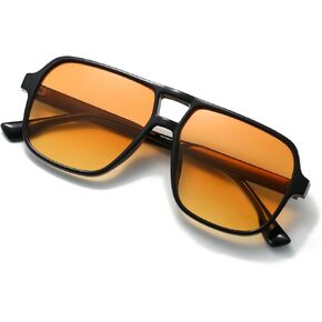 Xpectrum Retro Sunglasses for Women Men 70s 80s Vintage Glasses Classic Double Bridge Plastic Frame