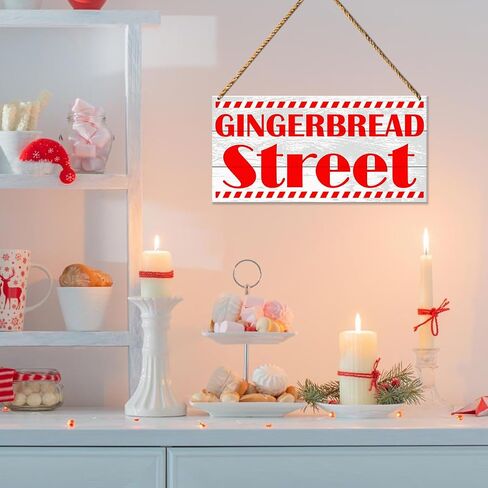 Christmas Baking Wood Sign Decor, Christmas Bakery Wall Decor for Home Kitchen Living Room Holiday Winter Decorations Farmhouse Gingerbread Man Xmas Hanging Sign Decor, Gingerbread Baking Co. in Kuwait