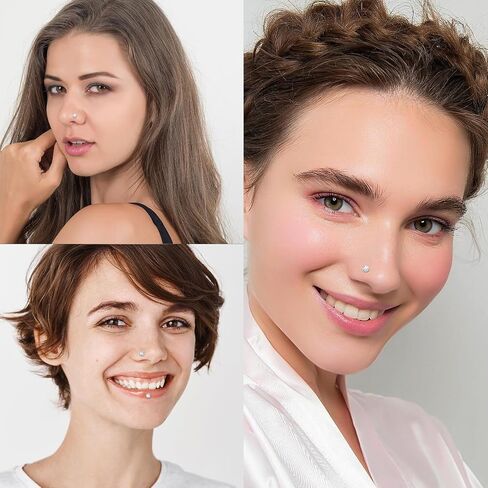 18G Labret Jewelry مترابطة داخليا Labret ميدوسا الشفاه خواتم الفولاذ المقاوم للصدأ حلقات الأنف ترصيع الزنمة أقراط ميدوسا ثقب المجوهرات للنساء الرجال in Kuwait