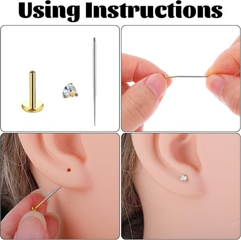 18G Labret Jewelry مترابطة داخليا Labret ميدوسا الشفاه خواتم الفولاذ المقاوم للصدأ حلقات الأنف ترصيع الزنمة أقراط ميدوسا ثقب المجوهرات للنساء الرجال in Kuwait