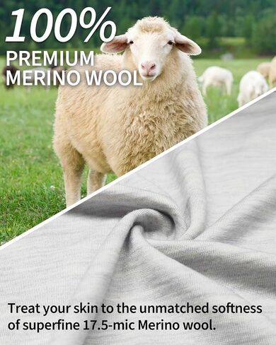 MERIGREENY Women's 100% Merino Wool T Shirts, Lightweight Base Layer, Anti-Odor Athletic Casual Tops for Running Hiking Gym, Light Grey, M in Saudi Arabia