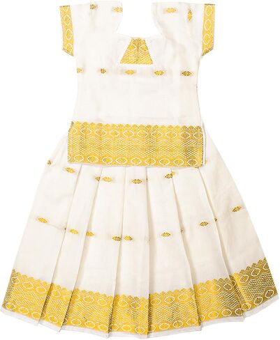 Chandrakala Lehanga Pattu Pavadai For Girls Kids South Indian Dress (KL117-P) in Kuwait