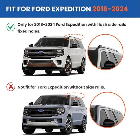 قضبان متقاطعة لرف السقف 220 رطل متوافقة مع Ford Explorer 2016 2017 2018 2019، جميع ملحقات القضبان المتقاطعة المصنوعة من الألومنيوم مناسبة لقضبان السقف على السطح وسلة البضائع وحقيبة الأمتعة ودراجة الكاياك in Kuwait