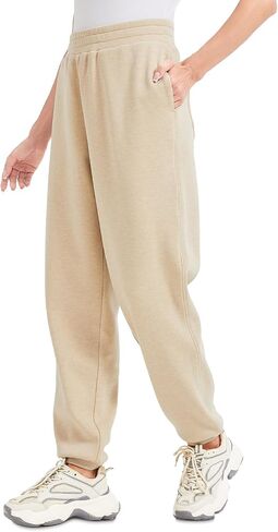 Womens Fleece Lined Sweatpants High Waisted Casual Baggy Sweatpants with Pockets Winter Thermal Jogger Pants in Saudi Arabia