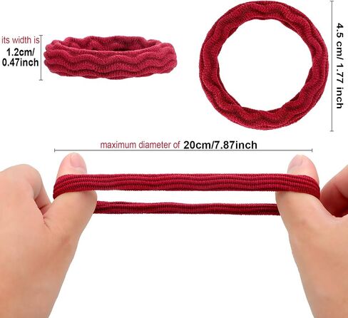 WILLBOND 60 Pieces Seamless Hair Ties, Cotton No Crease Hair Band for Women,girl,thick Heavy and Curly Hair,lightweight Highly Elastic,4 Styles (Mixed Color) in Saudi Arabia