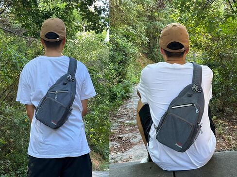 Sling Bag Sling Backpack Small Multipurpose Crossbody Shoulder Bag Daypack with Strap Phone Pouch for Hiking Travel (Gray) in Saudi Arabia