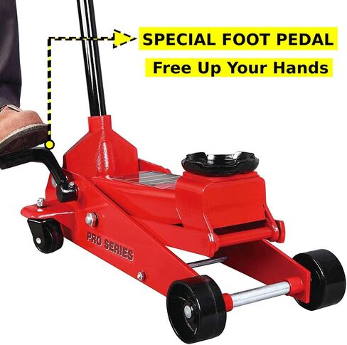 BIG RED T82751-1 Torin Hydraulic Floor Jack Pro Series with Single Quick Lift Piston Pump, 2.75 Ton (5,500 lbs.) Capacity, Red in Saudi Arabia